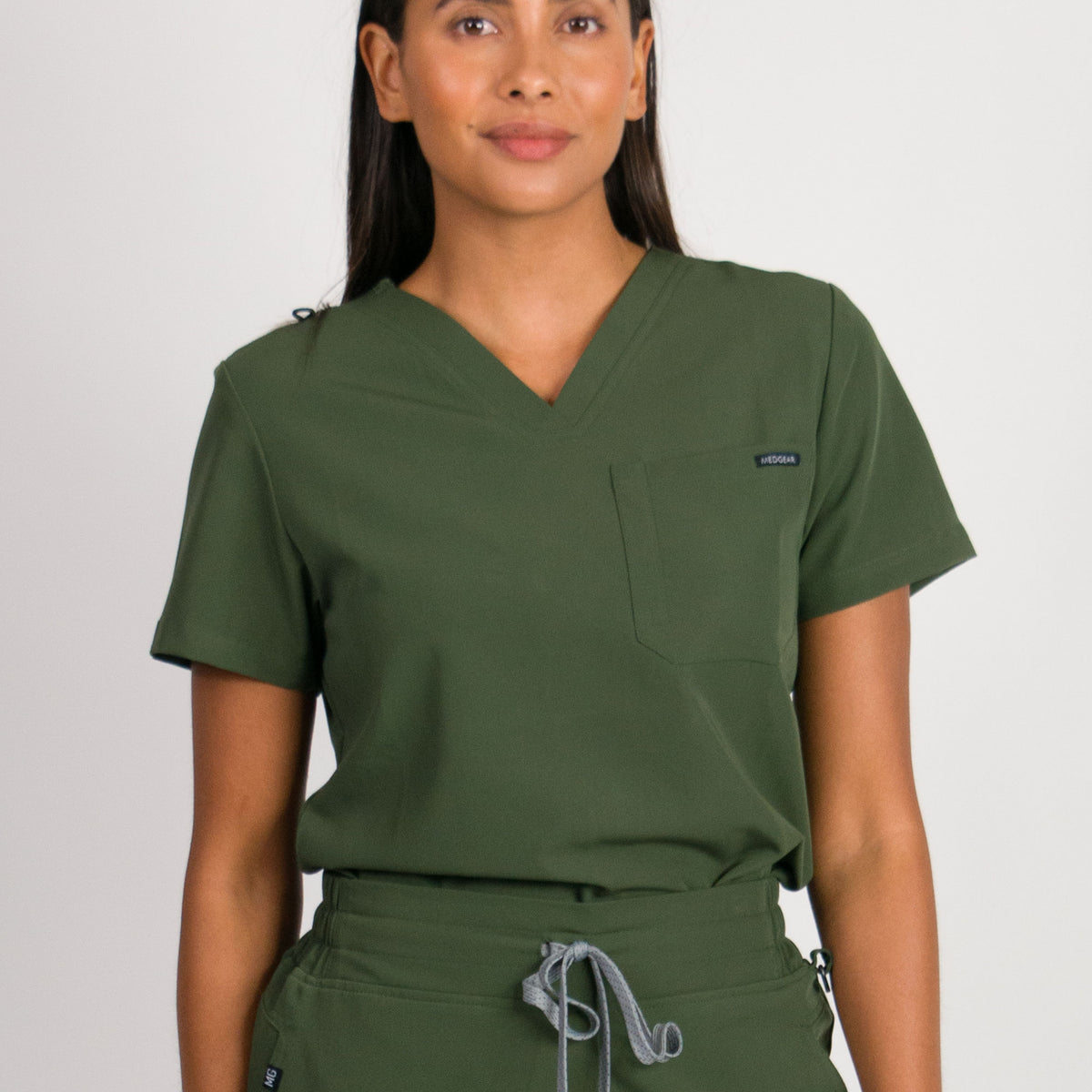 Medgear Camilla Women's Slim Scrubs Top with One Pocket