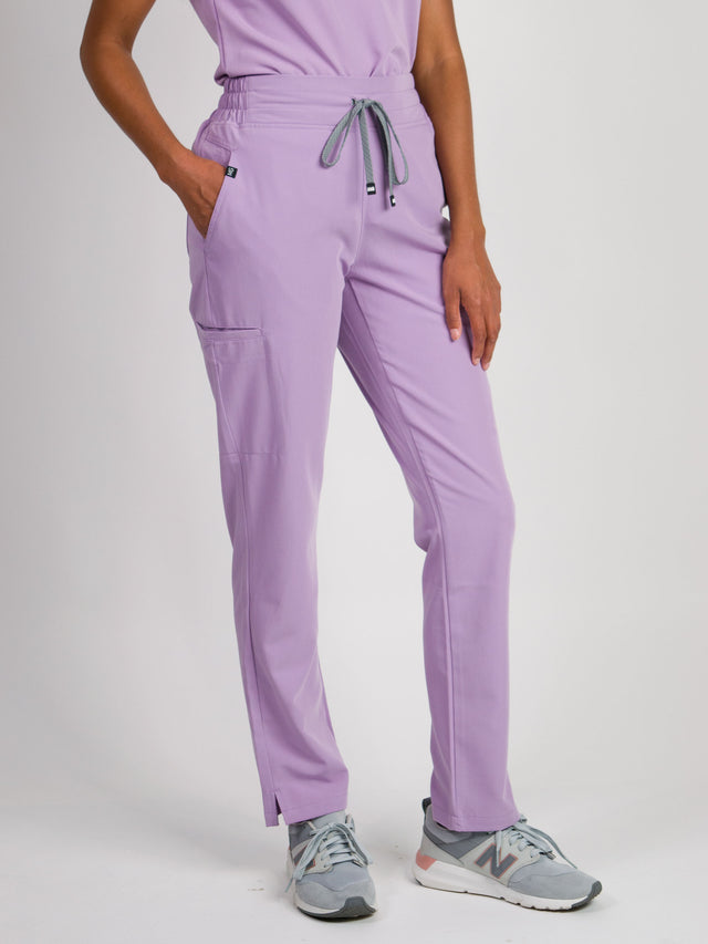 Ariana | High-Waisted Slim Straight Scrub Pants