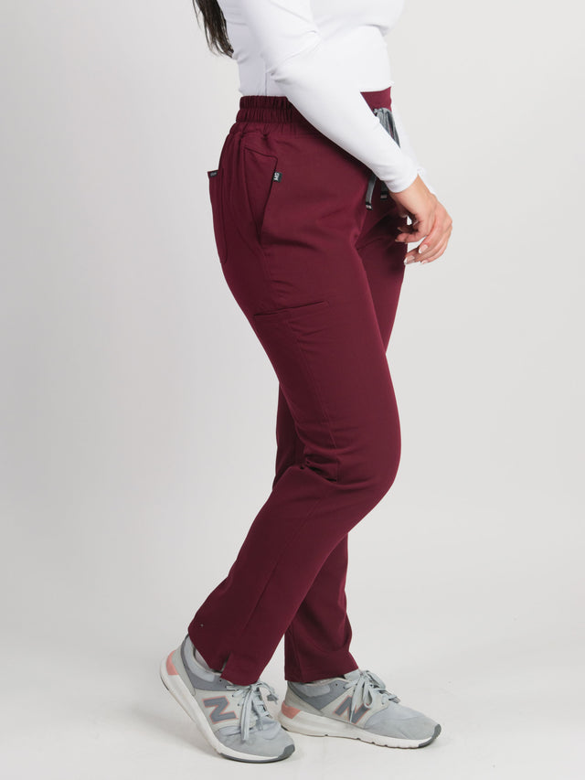 Ariana | High-Waisted Slim Straight Scrub Pants