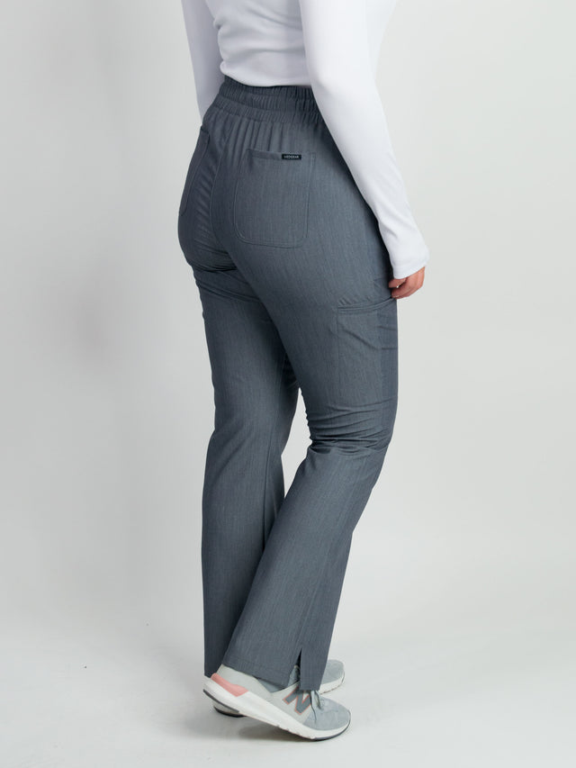 Sydney | High Waisted Slim Flare Scrub Pants