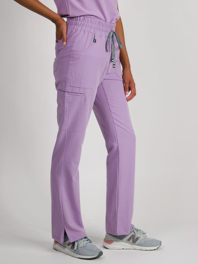 Sydney | High Waisted Slim Flare Scrub Pants