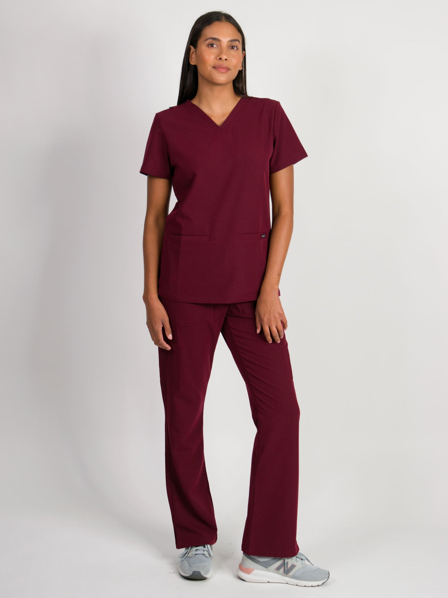 Sydney | High Waisted Slim Flare Scrub Pants
