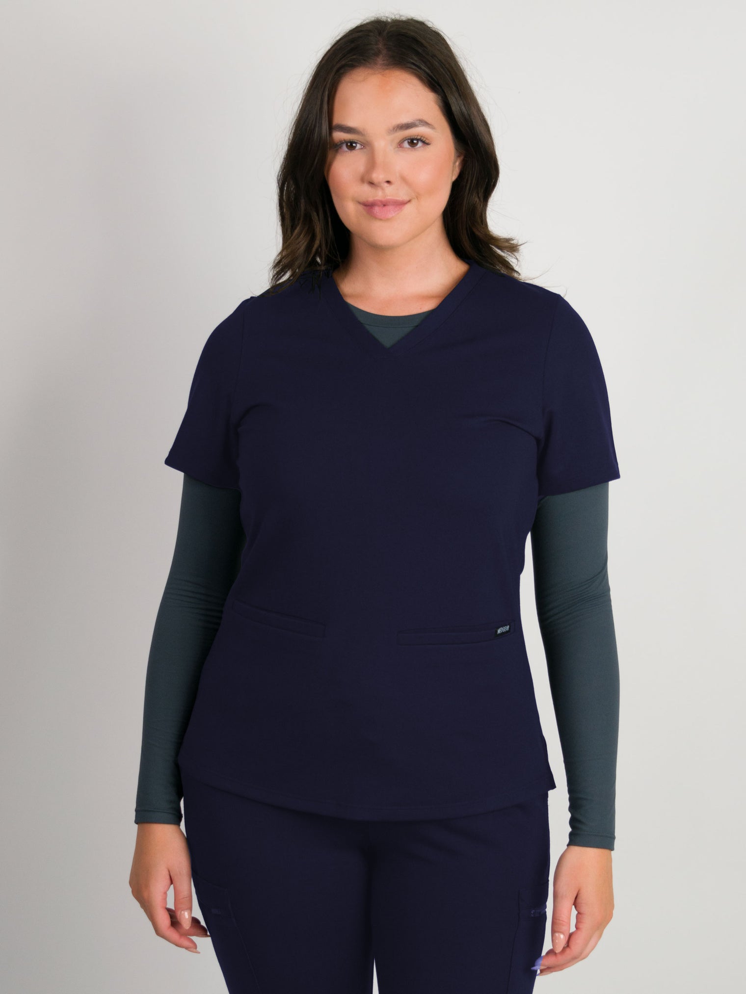 Sera | Ultra-Stretch Ponte Knit 2-Pocket Slim-Fit Scrub Top