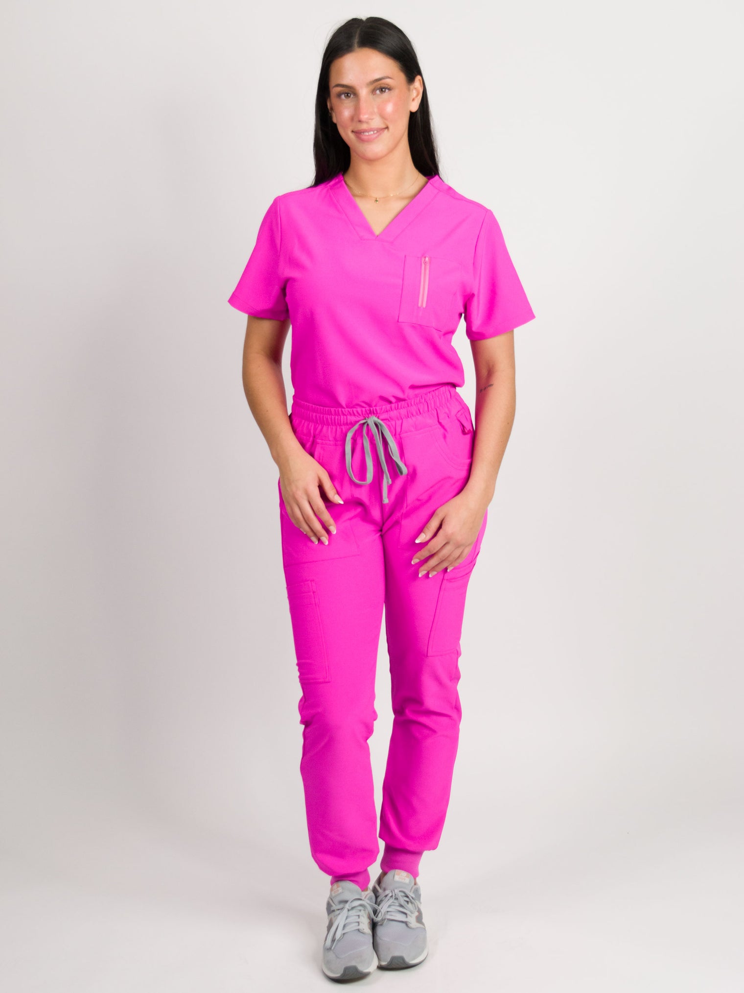 Fleur | Zip Pocket Top & Jogger Scrubs Set