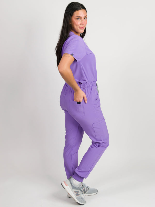 Fleur | Zip Pocket Top & Jogger Scrubs Set