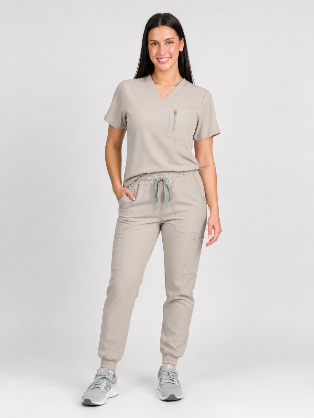 Fleur | Zip Pocket Top & Jogger Scrubs Set
