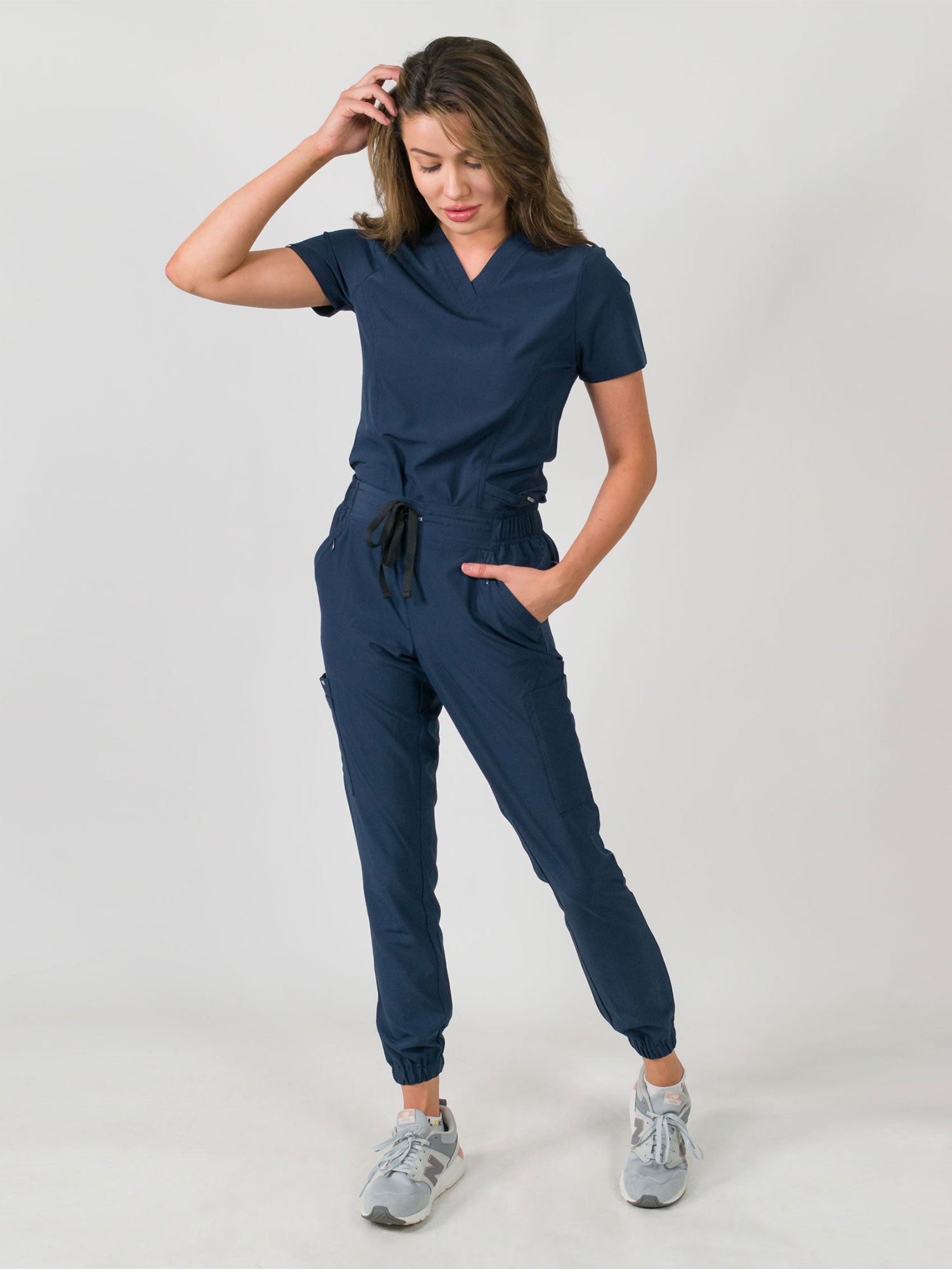 Olivia | 4 Pocket Top & Jogger Pant Scrubs Set