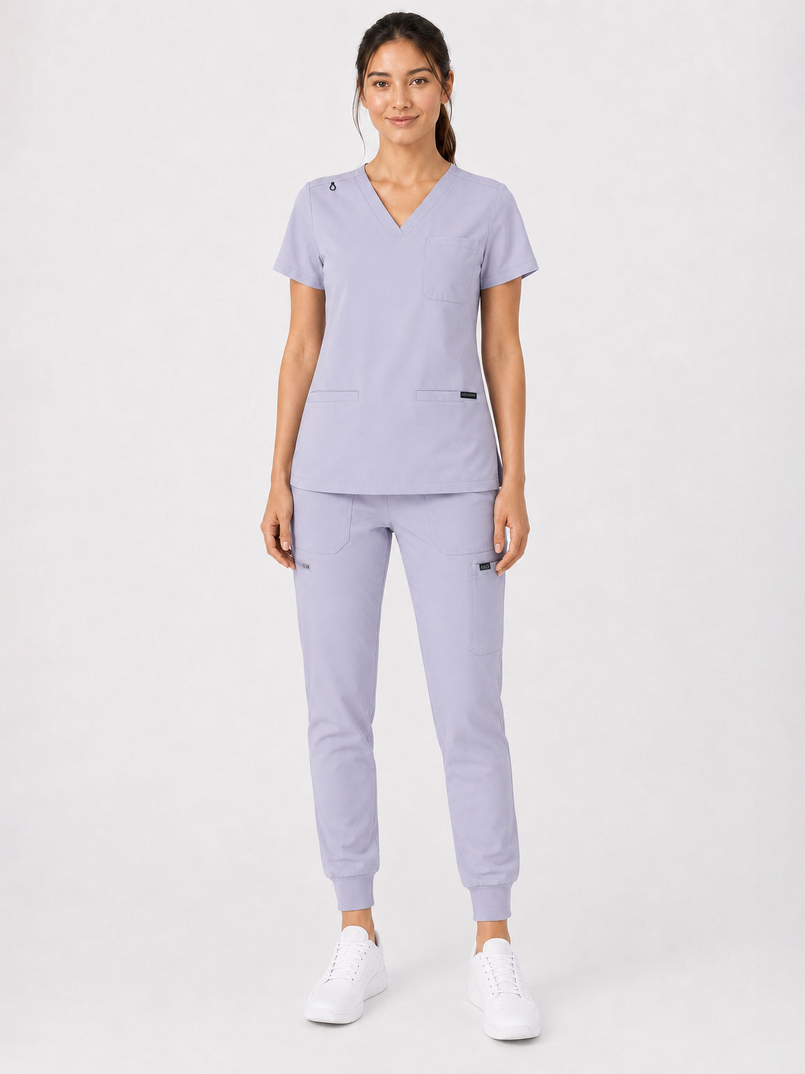 Kayla | V-neck Top and Multi-Pocket Jogger Set