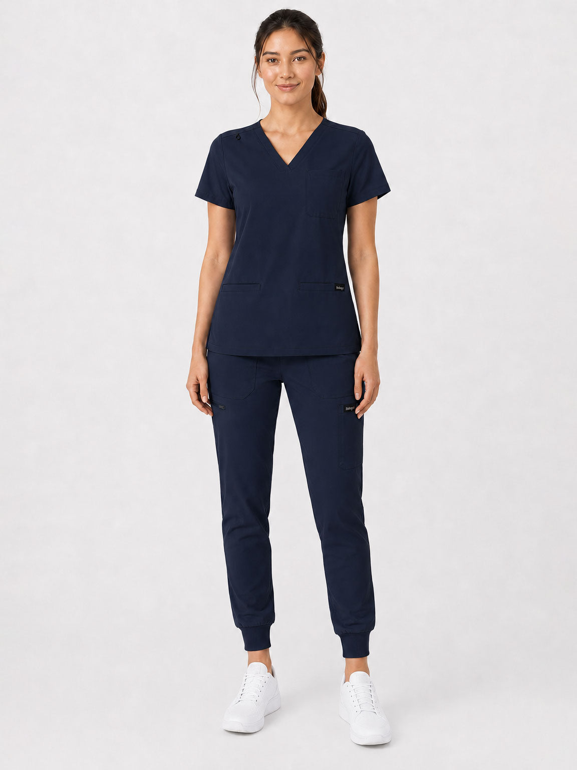 Kayla | V-neck Top and Multi-Pocket Jogger Set