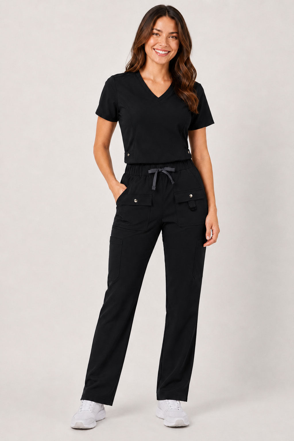 Vivian | 6-Pocket Top and Snap Pocket Straight Leg Pant Set