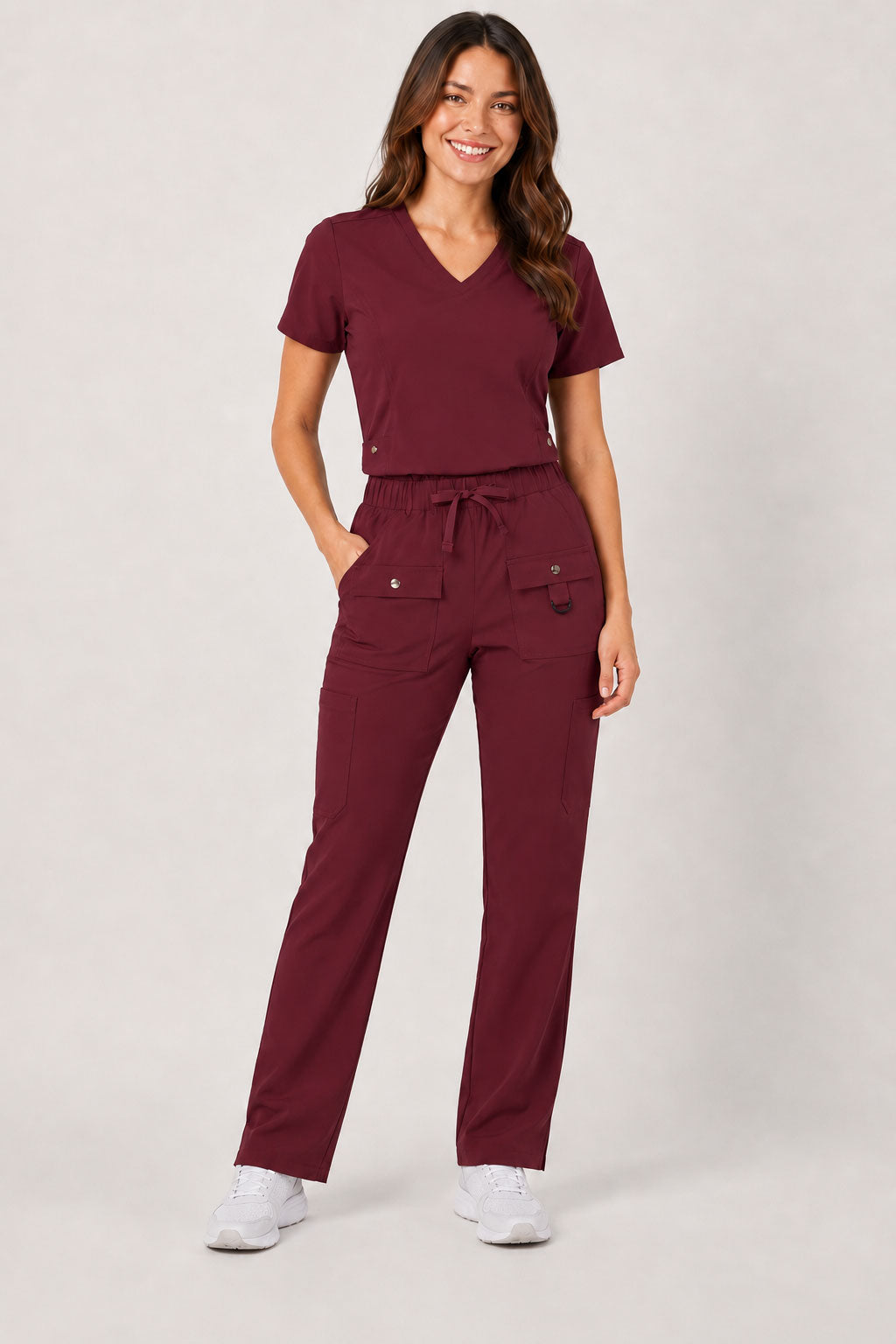 Vivian | 6-Pocket Top and Snap Pocket Straight Leg Pant Set
