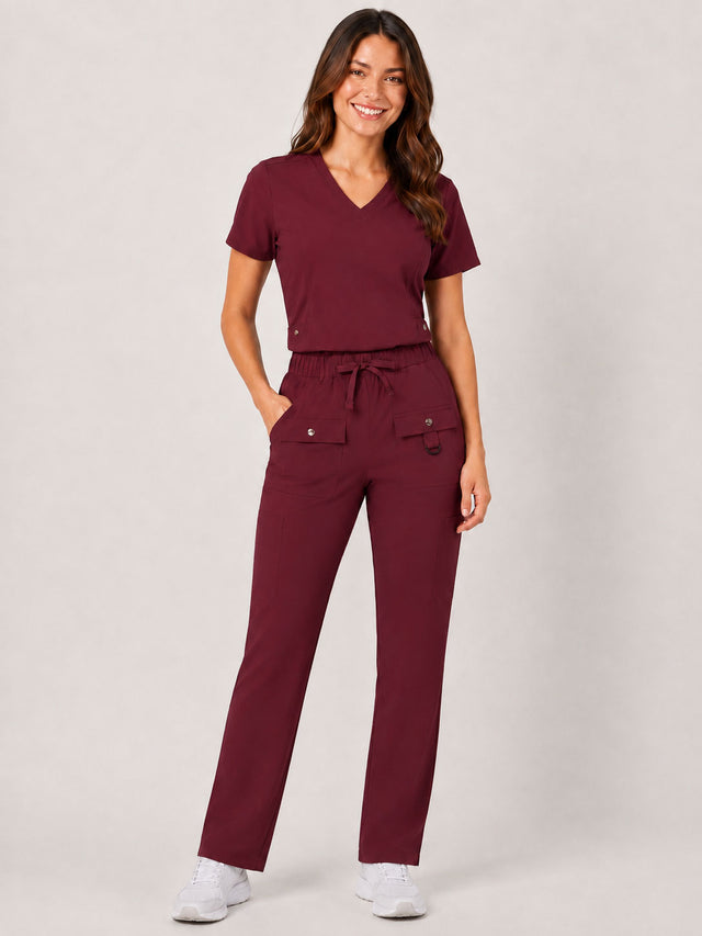 Vivian | 6-Pocket Top and Snap Pocket Straight Leg Pant Set
