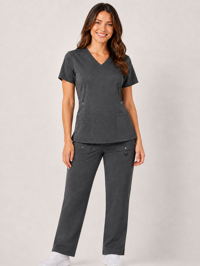 Vivian | 6-Pocket Top and Snap Pocket Straight Leg Pant Set