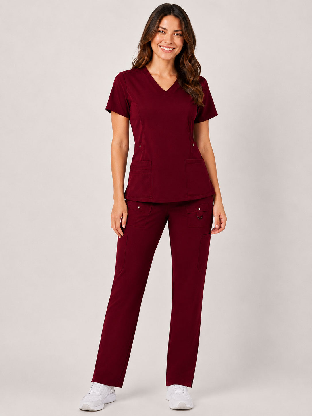 Vivian | 6-Pocket Top and Snap Pocket Straight Leg Pant Set