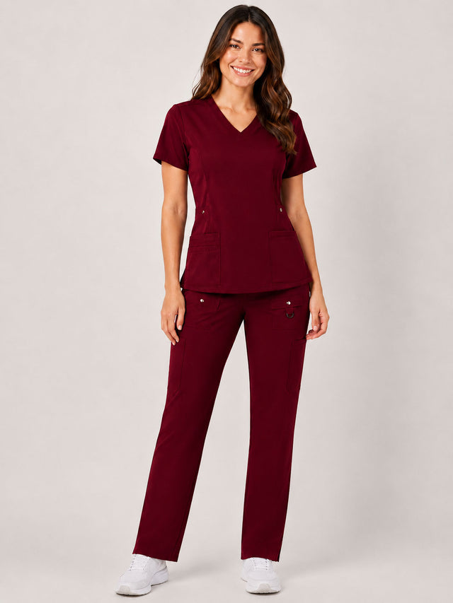Vivian | 6-Pocket Top and Snap Pocket Straight Leg Pant Set