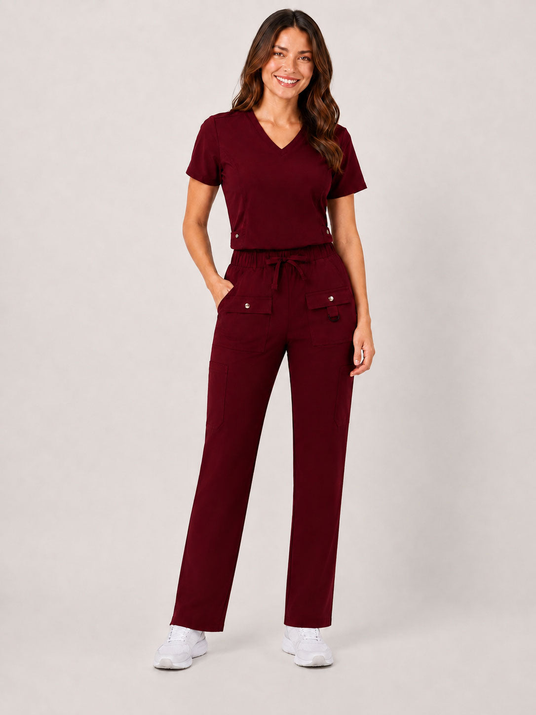 Vivian | 6-Pocket Top and Snap Pocket Straight Leg Pant Set