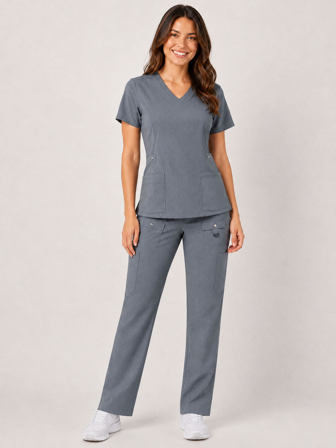 Vivian | 6-Pocket Top and Snap Pocket Straight Leg Pant Set