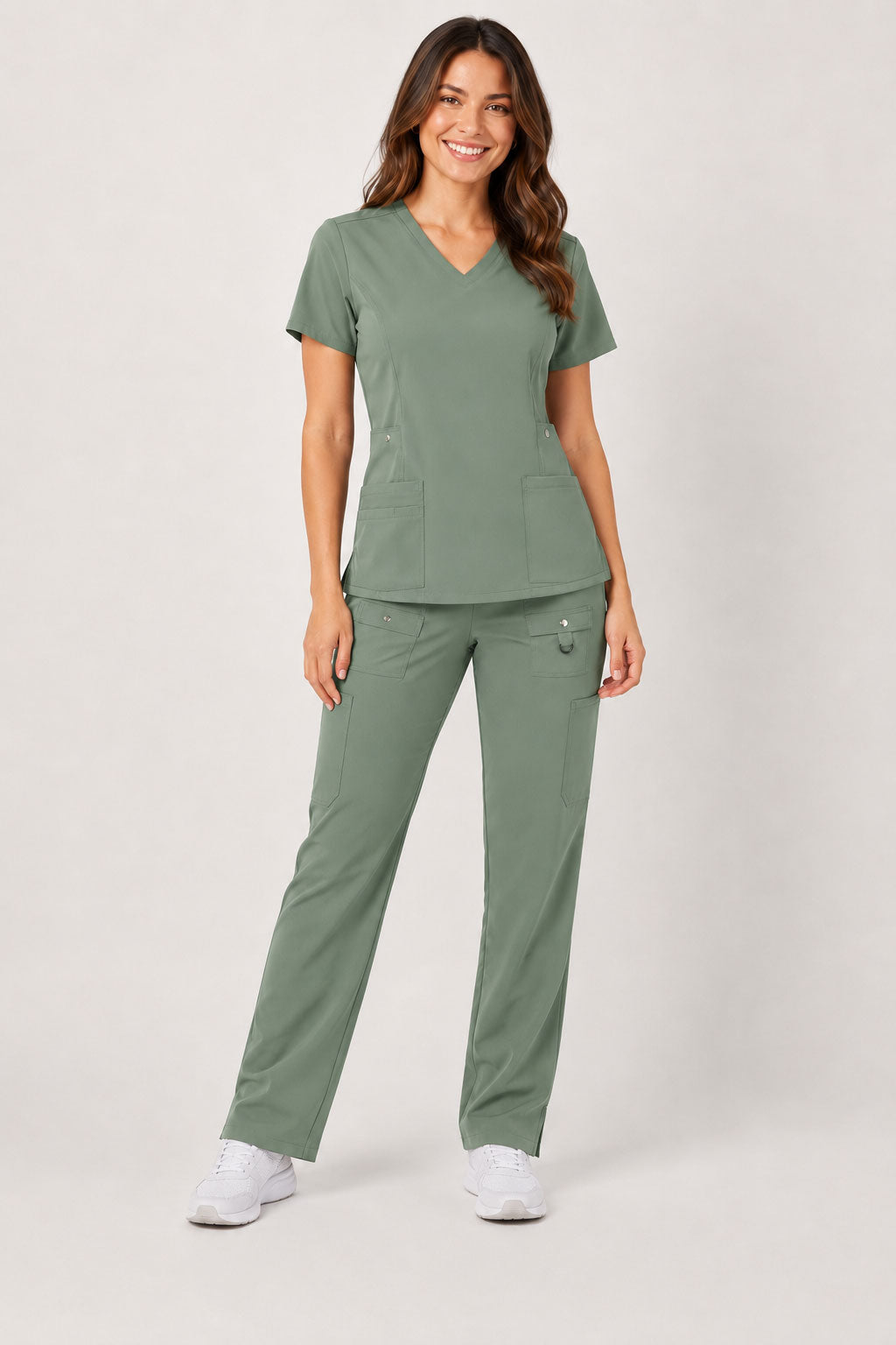Vivian | 6-Pocket Top and Snap Pocket Straight Leg Pant Set