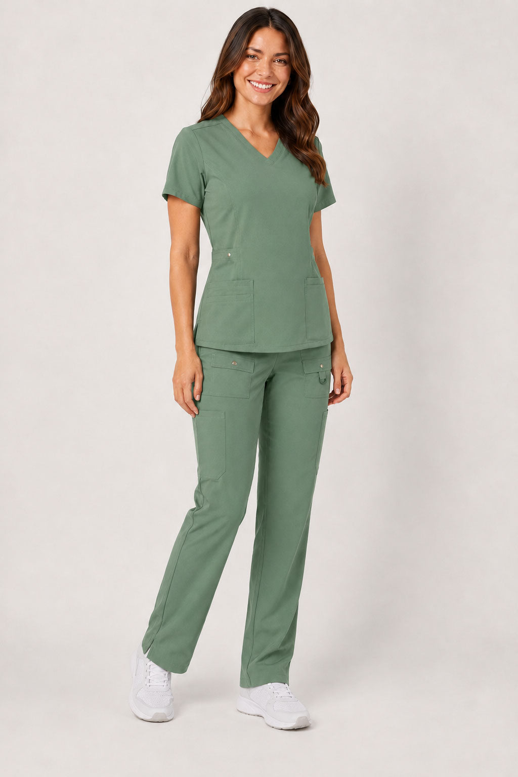 Vivian | 6-Pocket Top and Snap Pocket Straight Leg Pant Set
