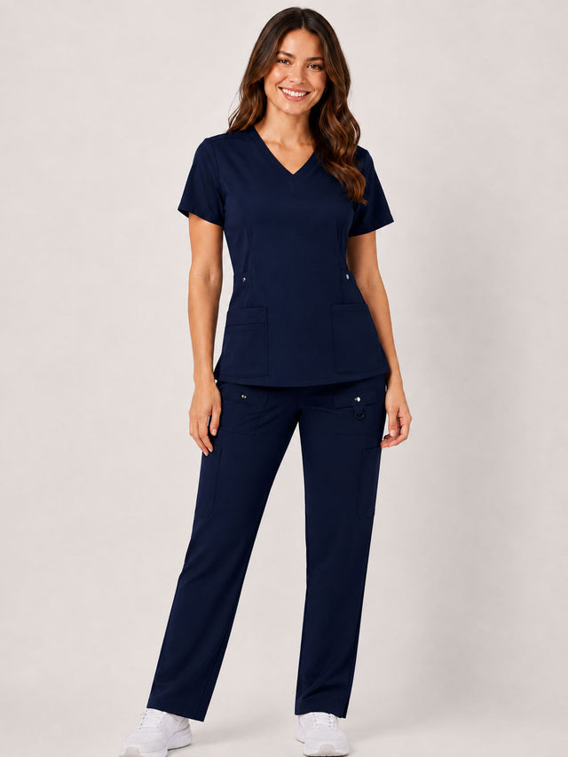 Vivian | 6-Pocket Top and Snap Pocket Straight Leg Pant Set