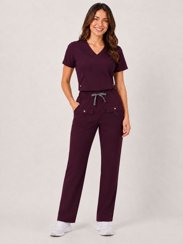 Vivian | 6-Pocket Top and Snap Pocket Straight Leg Pant Set