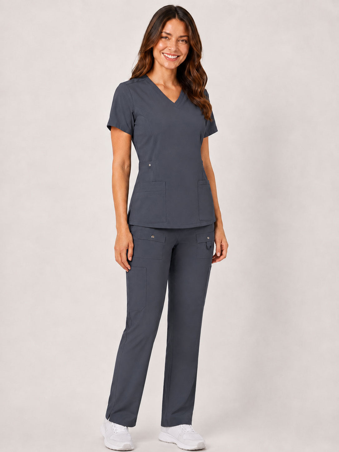 Vivian | 6-Pocket Top and Snap Pocket Straight Leg Pant Set