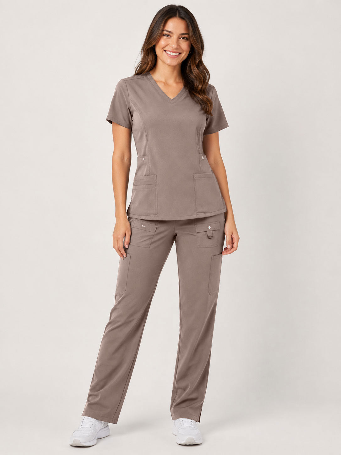 Vivian | 6-Pocket Top and Snap Pocket Straight Leg Pant Set