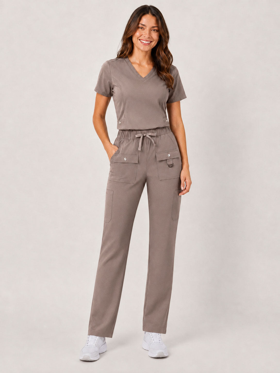 Vivian | 6-Pocket Top and Snap Pocket Straight Leg Pant Set