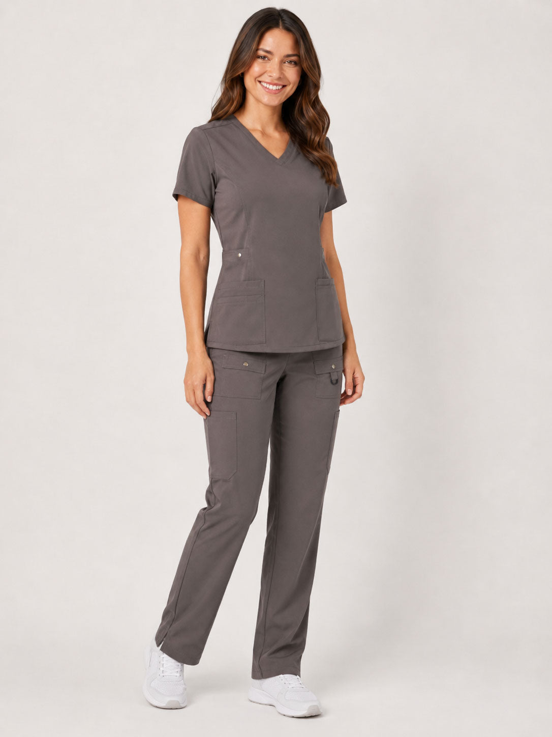 Vivian | 6-Pocket Top and Snap Pocket Straight Leg Pant Set