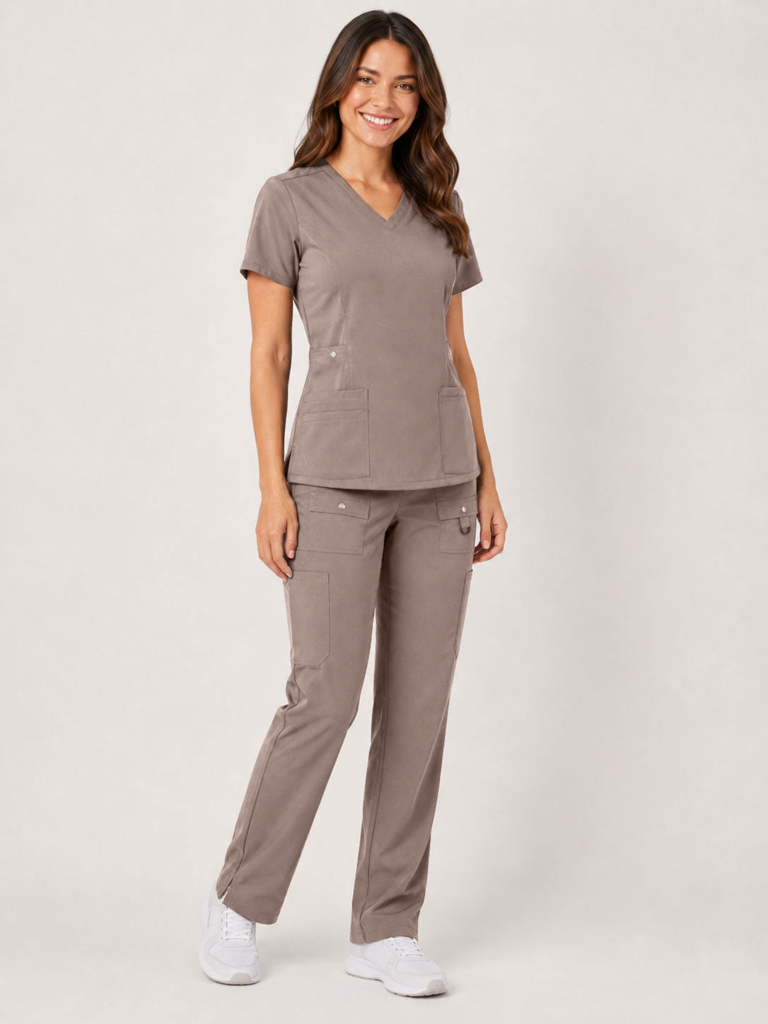 Vivian | 6-Pocket Top and Snap Pocket Straight Leg Pant Set