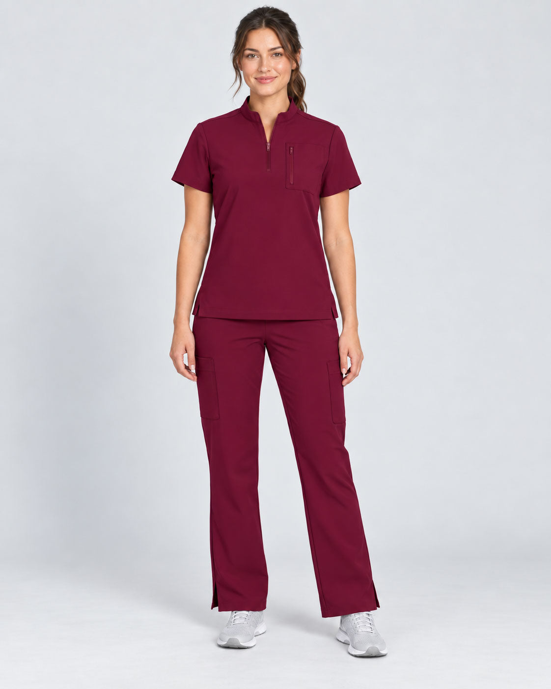 Stella | 1/4 Zip Mock Neck Top & Bootcut Pant Set