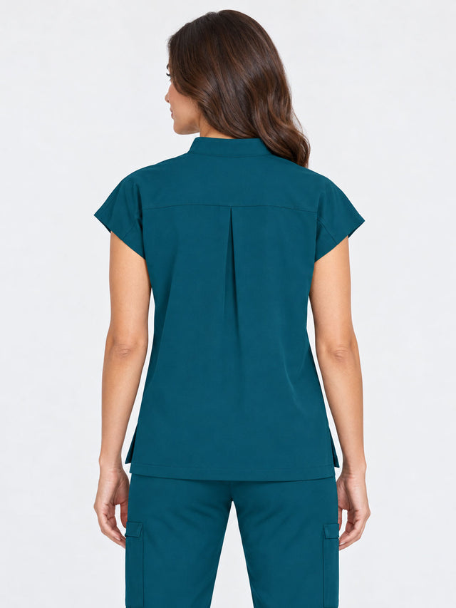 Stella | 1/4 Zip Mock Neck Top & Bootcut Pant Set