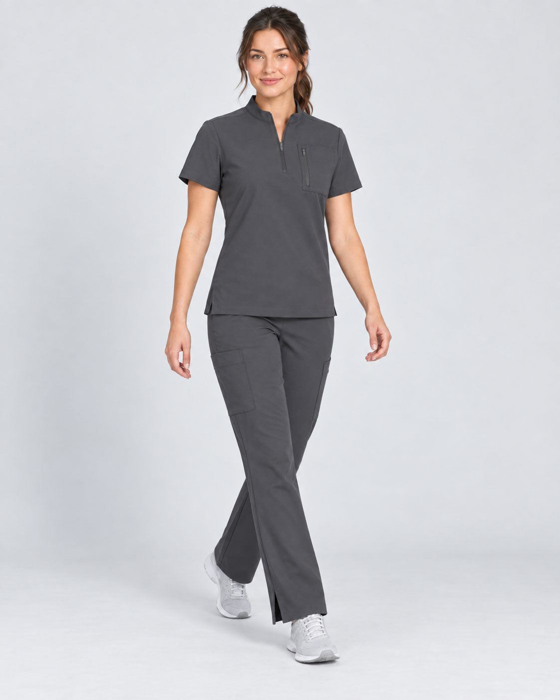 Stella | 1/4 Zip Mock Neck Top & Bootcut Pant Set