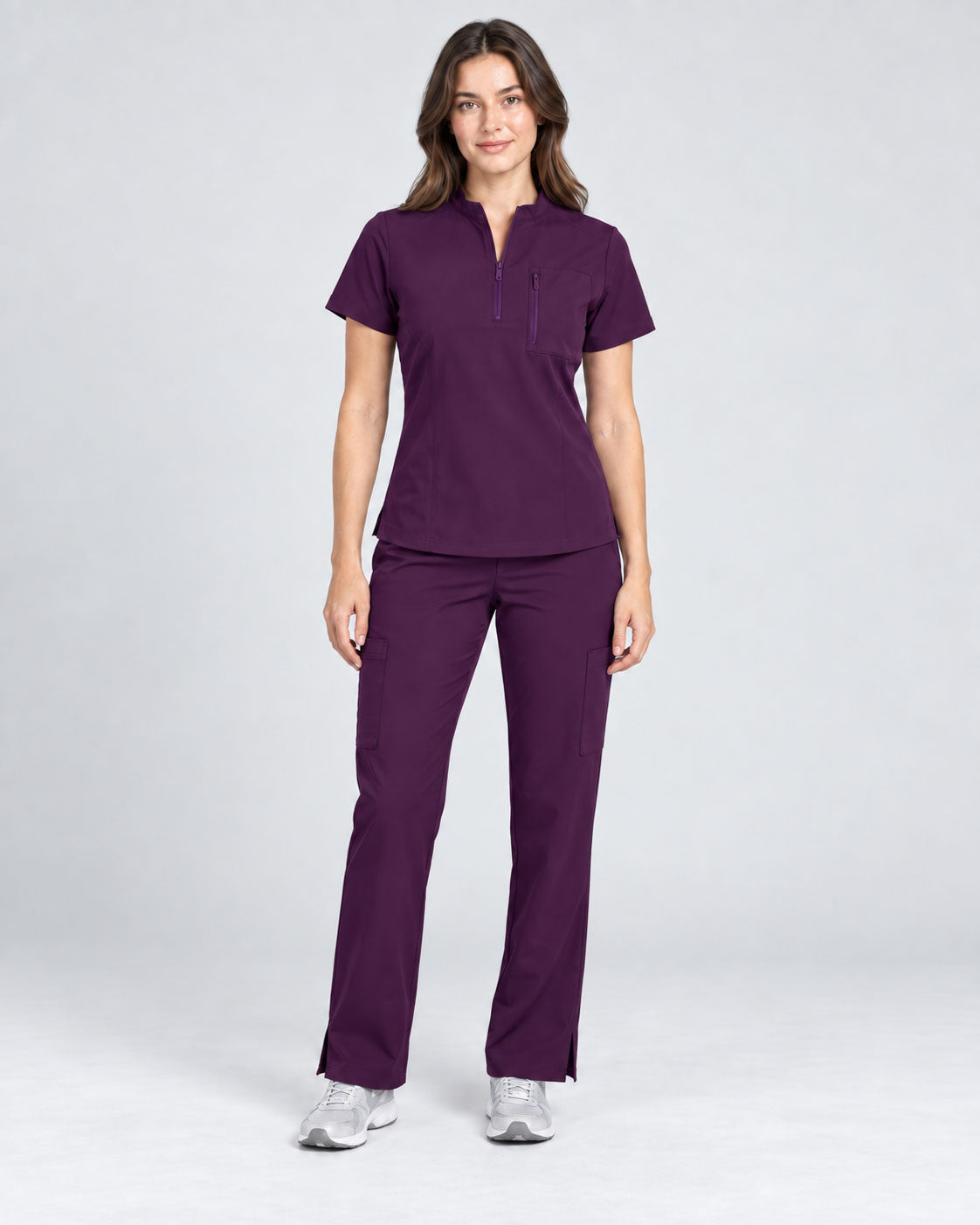 Stella | 1/4 Zip Mock Neck Top & Bootcut Pant Set