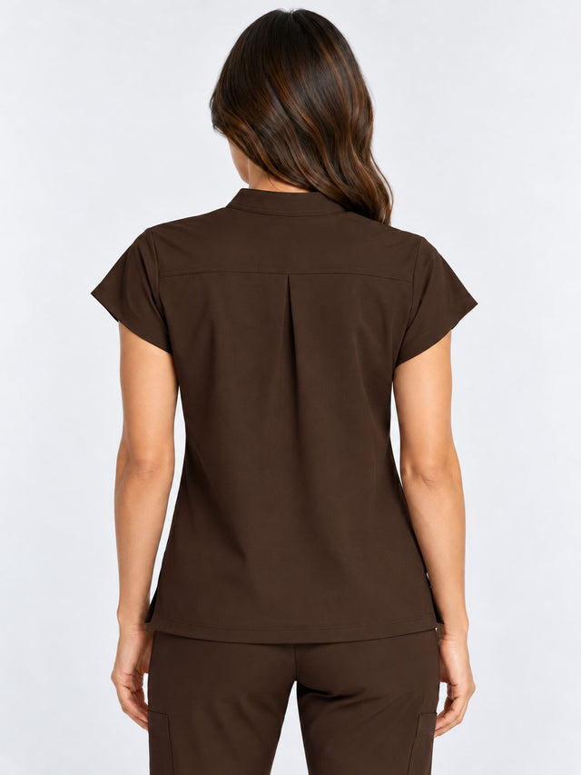 Stella | 1/4 Zip Mock Neck Top & Bootcut Pant Set