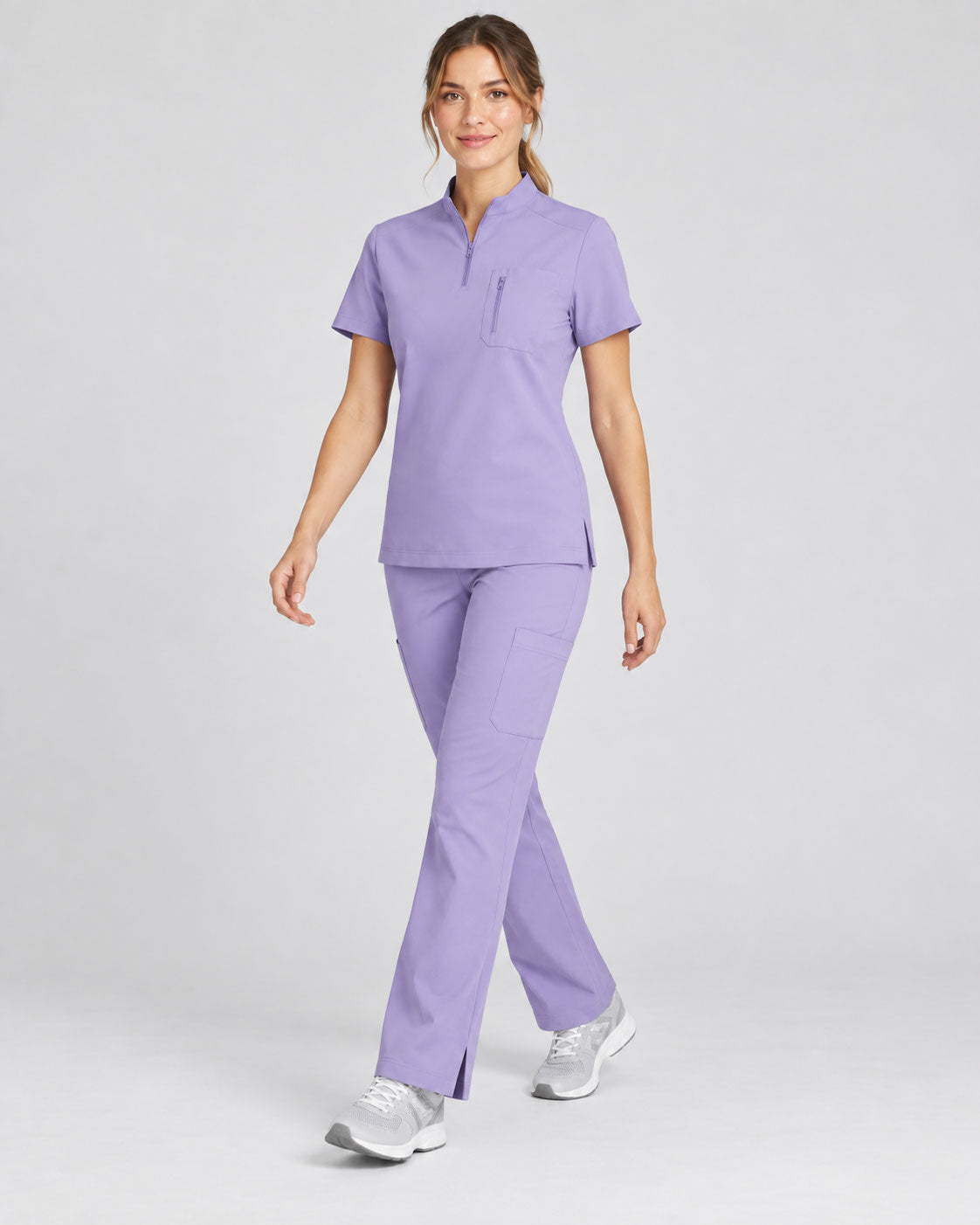 Stella | 1/4 Zip Mock Neck Top & Bootcut Pant Set
