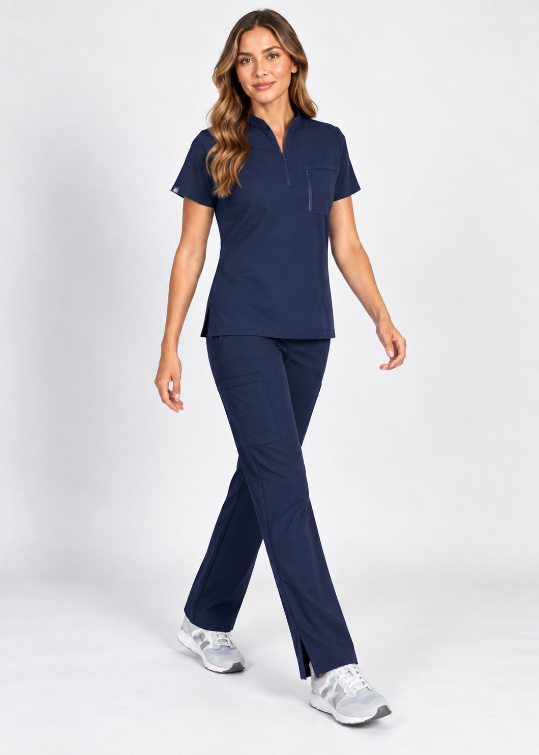 Stella | 1/4 Zip Mock Neck Top & Bootcut Pant Set