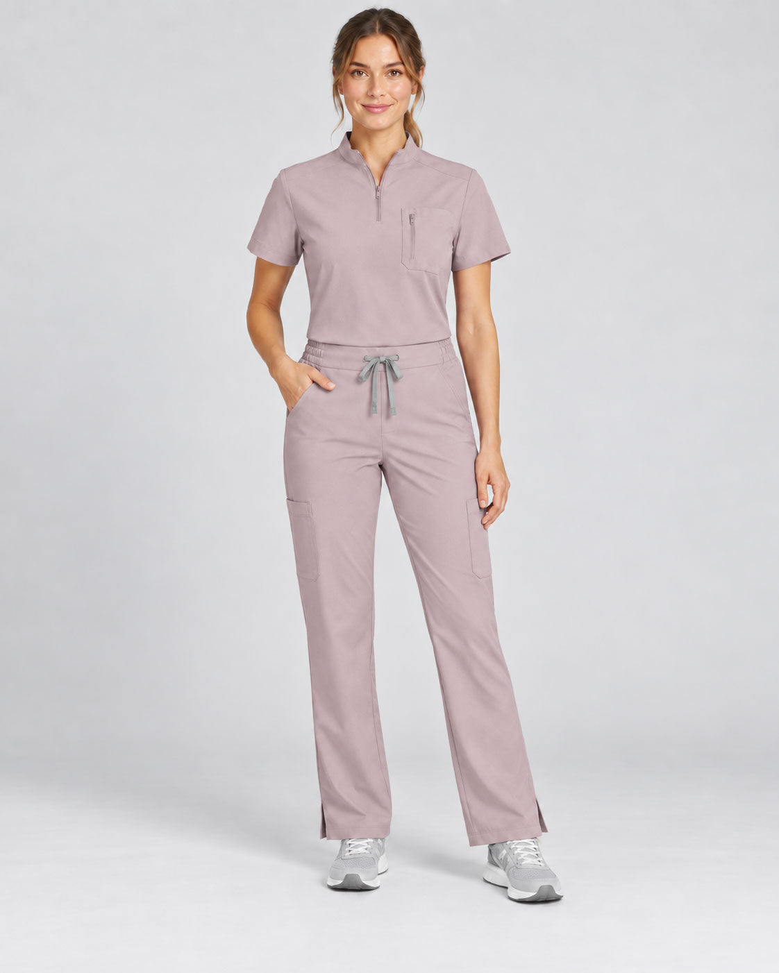 Stella | 1/4 Zip Mock Neck Top & Bootcut Pant Set