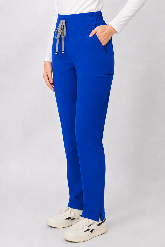 Ariana | High-Waisted Slim Straight Scrub Pants