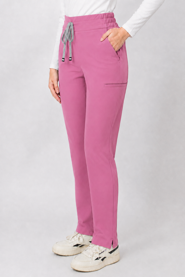 Ariana | High-Waisted Slim Straight Scrub Pants
