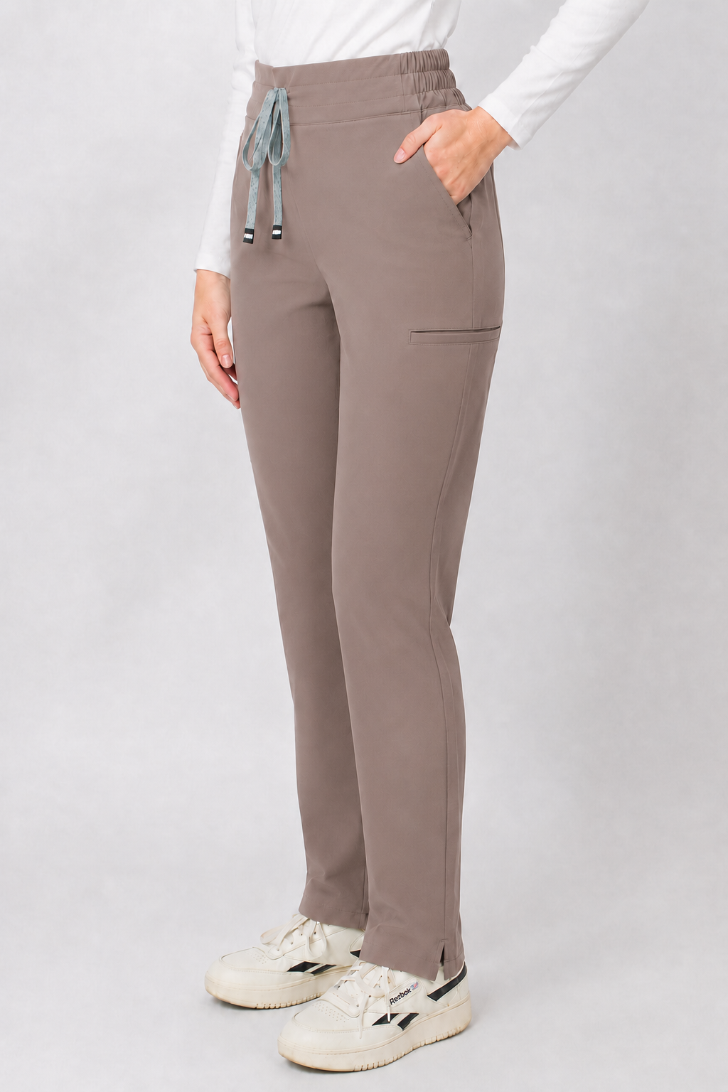 Ariana | High-Waisted Slim Straight Scrub Pants