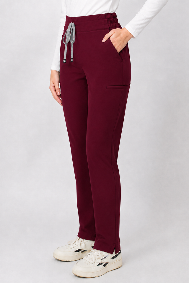 Ariana | High-Waisted Slim Straight Scrub Pants