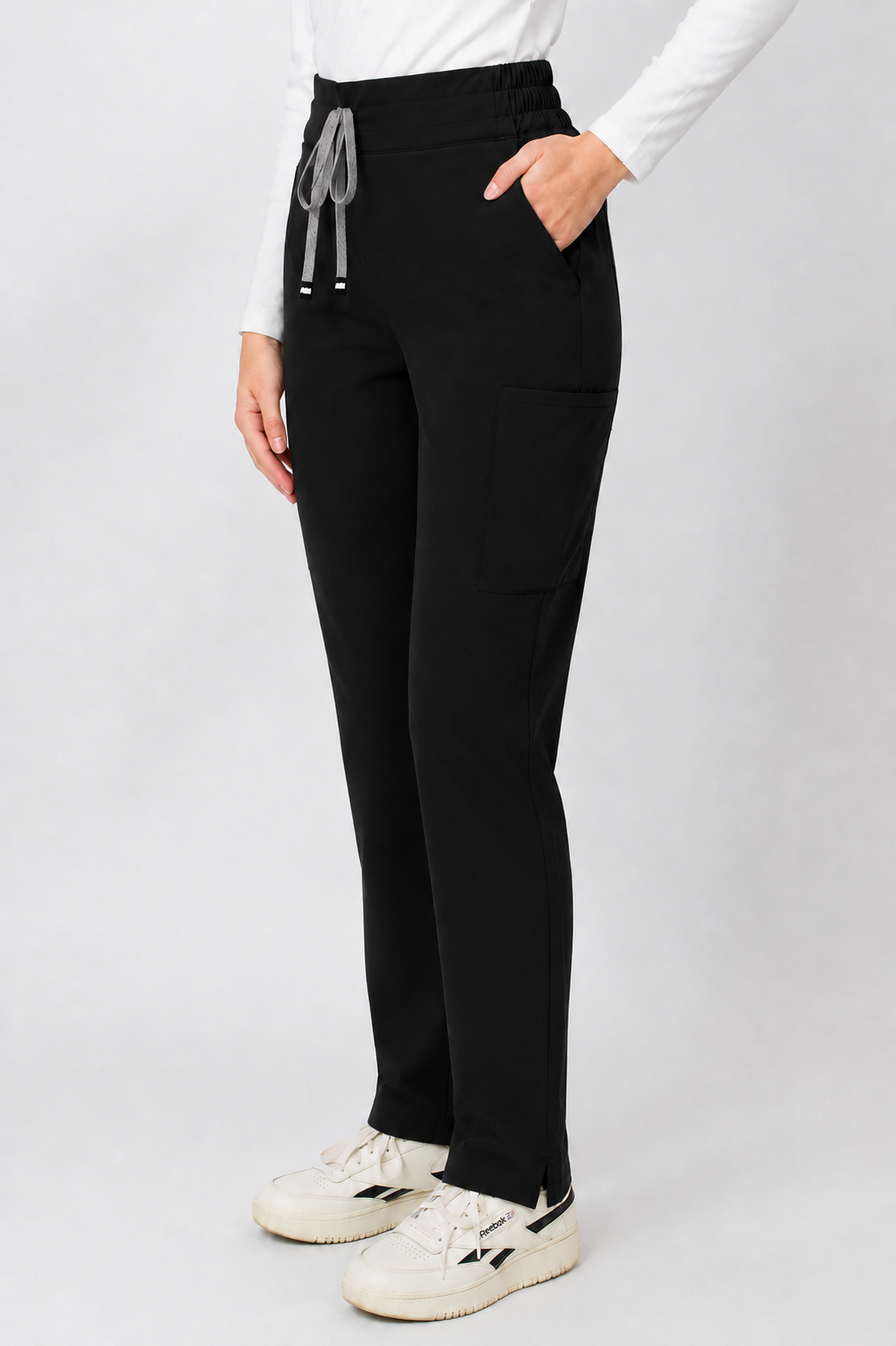 Ariana | High-Waisted Slim Straight Scrub Pants