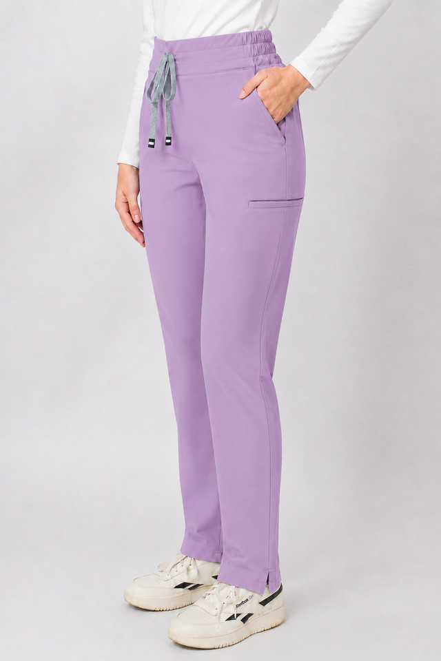 Ariana | High-Waisted Slim Straight Scrub Pants