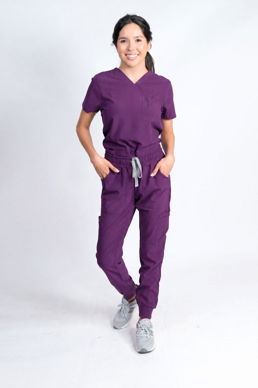 Fleur | Zip Pocket Top & Jogger Scrubs Set