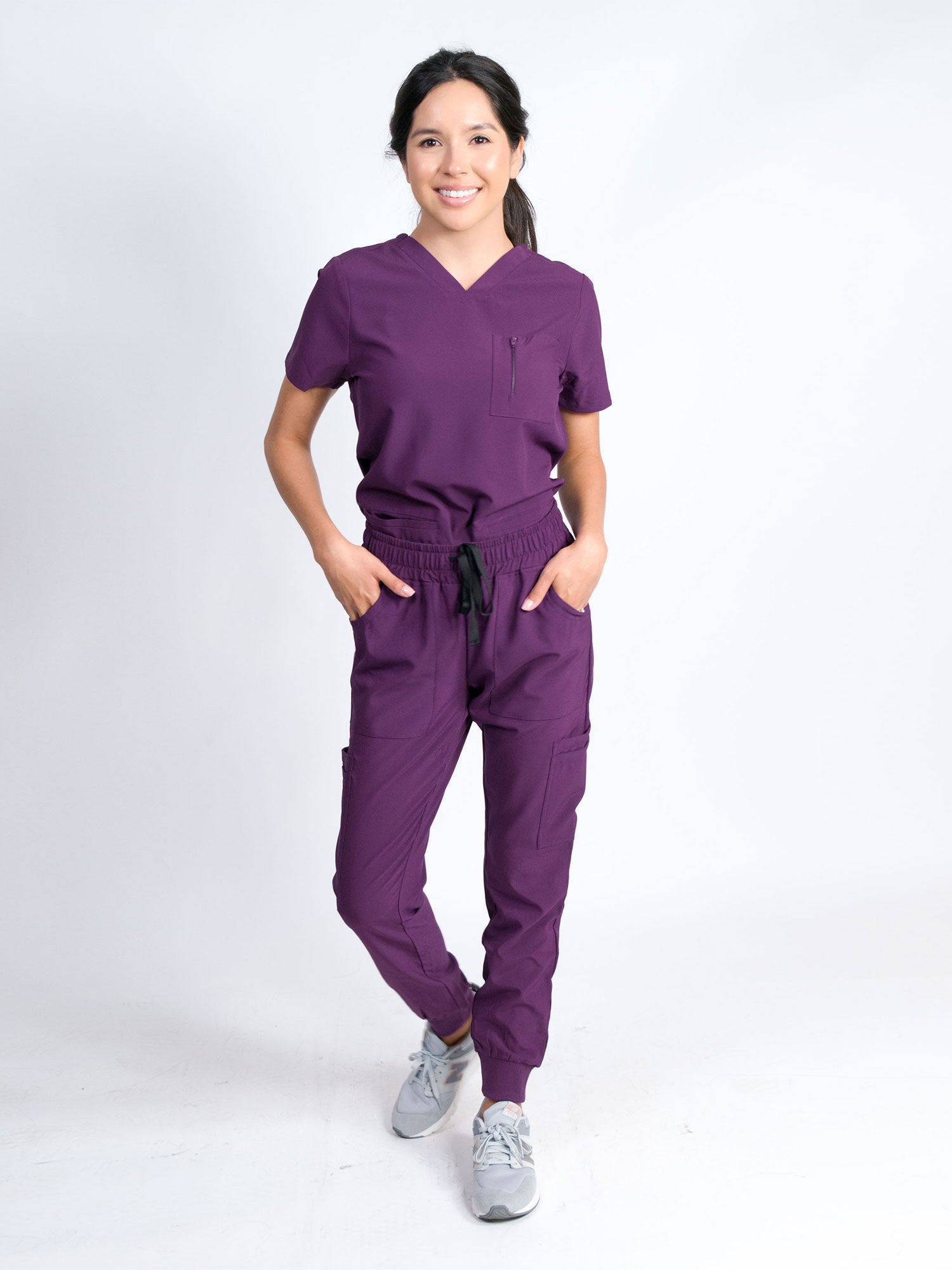 Fleur | Zip Pocket Top & Jogger Scrubs Set