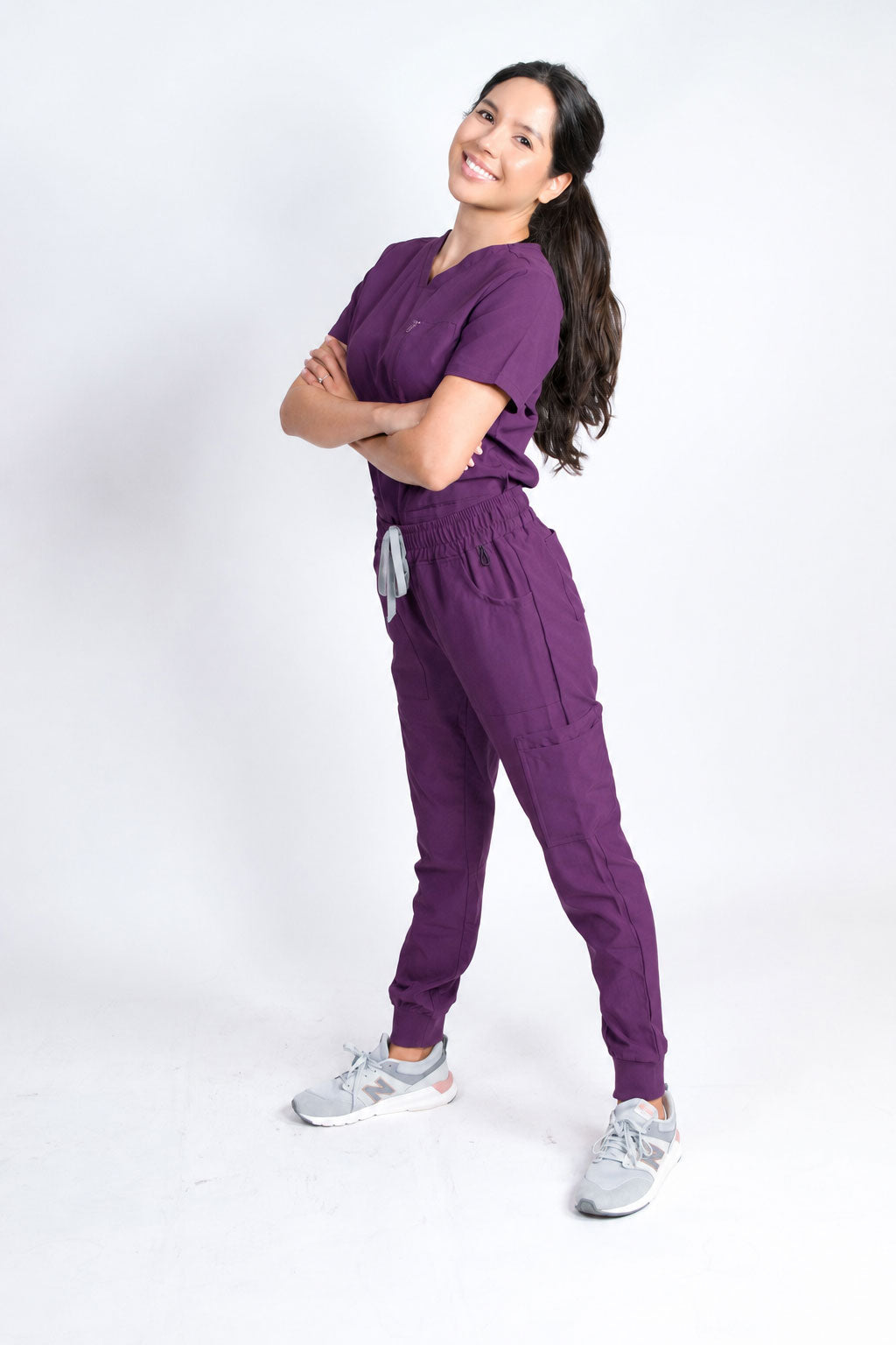 Fleur | Zip Pocket Top & Jogger Scrubs Set