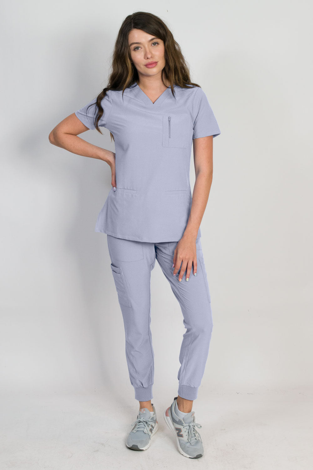 Fleur | Zip Pocket Top & Jogger Scrubs Set