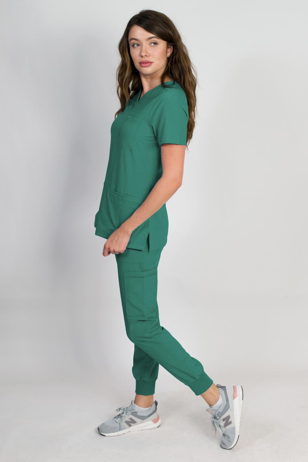 Fleur | Zip Pocket Top & Jogger Scrubs Set