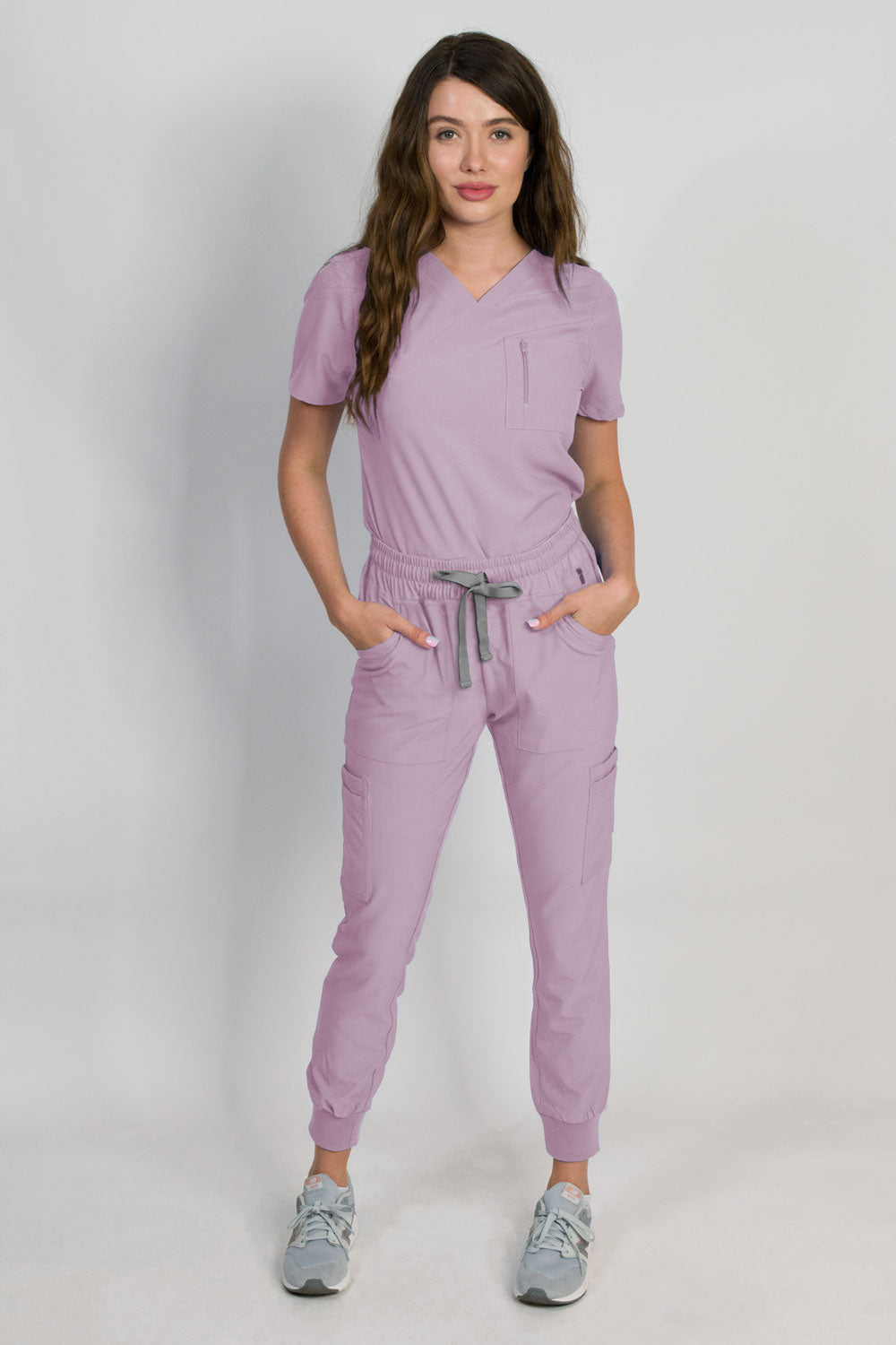 Fleur | Zip Pocket Top & Jogger Scrubs Set